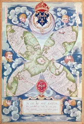 Fol.7v Kart over Nordpolen, fra 